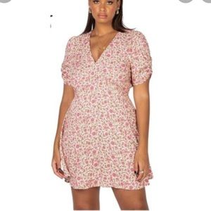 NWT Princess Polly Margie Floral Mini Dress Red/Pink
